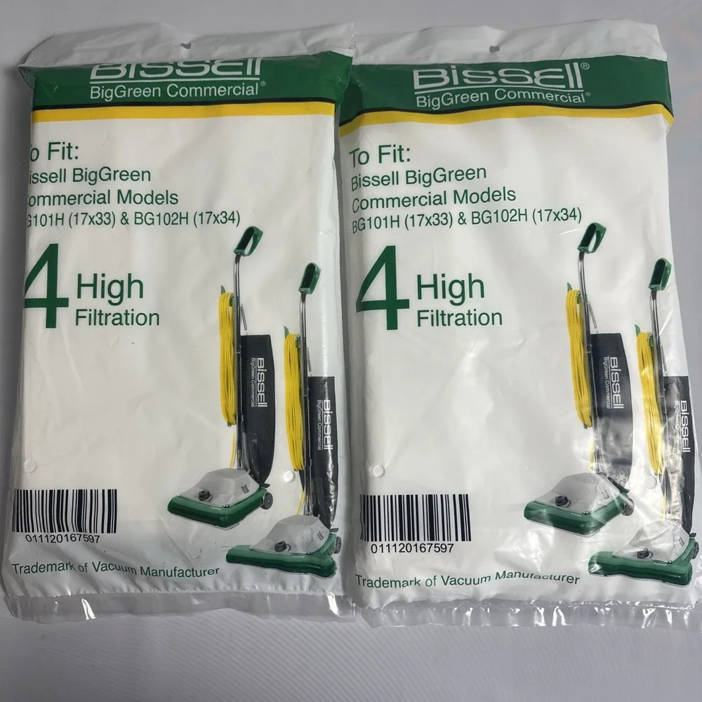 Bissell BigGreen Commercial Upright High Filtration Vacuum Filter Bags 8 Pack